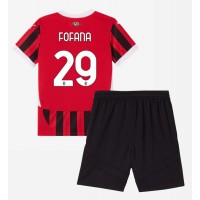 AC Milan Youssouf Fofana #29 Hemmadräkt Barn 2024-25 Kortärmad (+ Korta byxor)